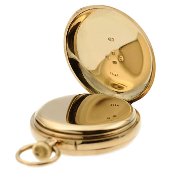 English gold watch with Bonniksen 52½ minute carrousel Circa 1907 English gold watch with Bonniksen 52½ minute carrousel Circa 1907