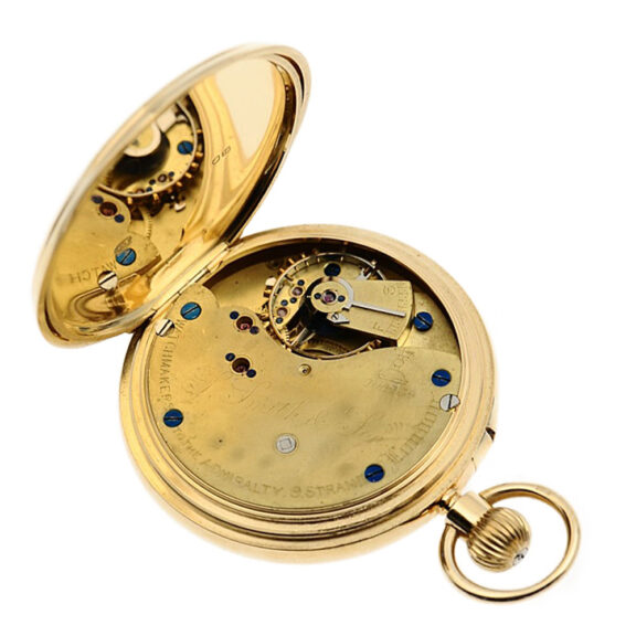English 18K gold pocket watch with lever escapement Circa 1910 English 18K gold pocket watch with lever escapement Circa 1910