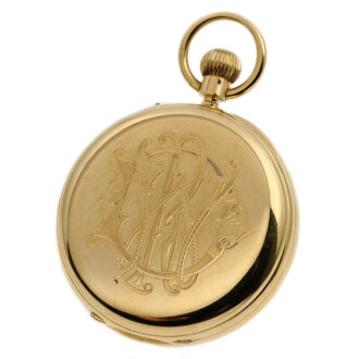 English 18K gold pocket watch with lever escapement Circa 1910