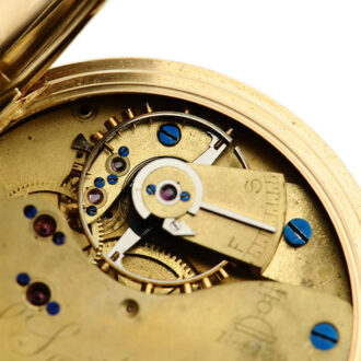 English 18K gold pocket watch with lever escapement Circa 1910