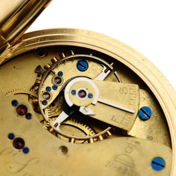 English 18K gold pocket watch with lever escapement Circa 1910 English 18K gold pocket watch with lever escapement Circa 1910