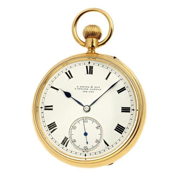 English 18 Carat gold pocket watch with lever escapement Circa 1910
