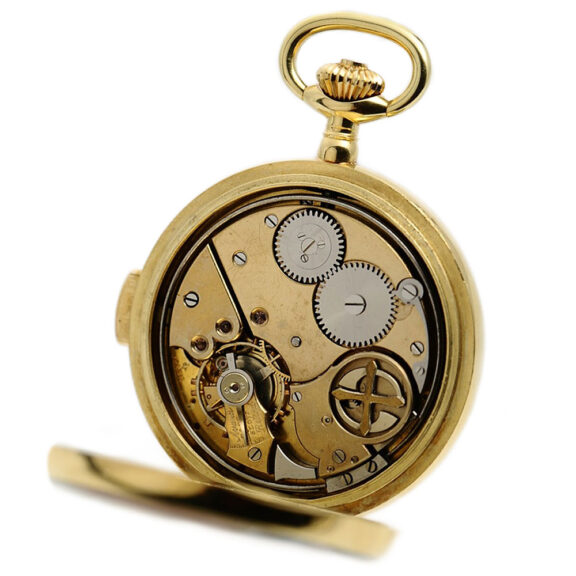 Swiss gold enamel quarter repeating pocket watch Circa 1980 Swiss gold enamel quarter repeating pocket watch Circa 1980
