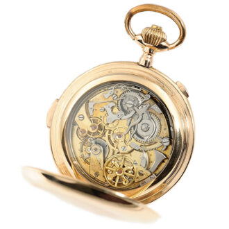 Swiss gold quarter repeating chronograph watch Circa 1900