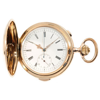Swiss gold quarter repeating chronograph watch Circa 1900