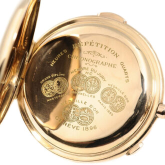 Swiss gold quarter repeating chronograph watch Circa 1900