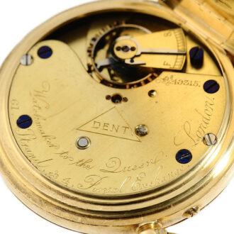 English heavy 18K gold hunting cased pocket watch Circa 1896