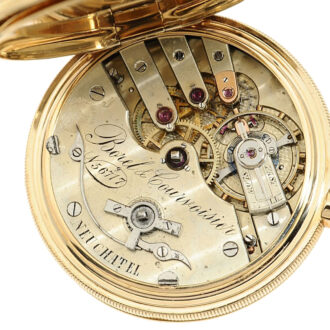 Swiss 18K gold hunting cased pocket watch Circa 1880