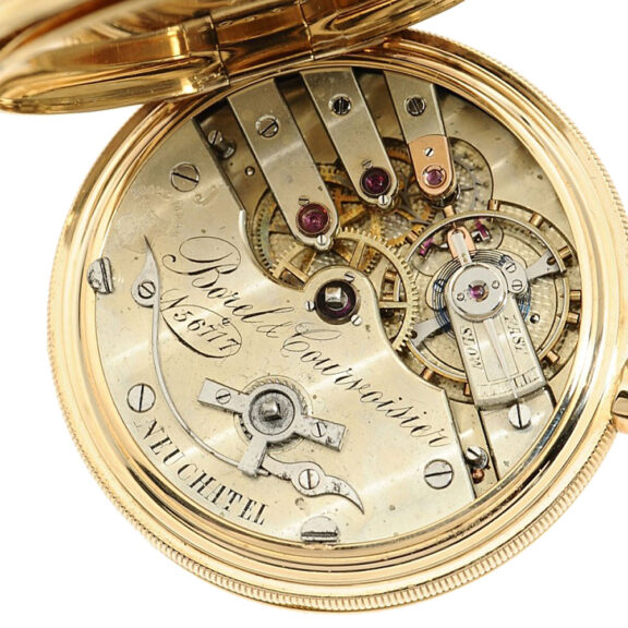 Swiss 18K gold hunting cased pocket watch Circa 1880 Swiss 18K gold hunting cased pocket watch Circa 1880