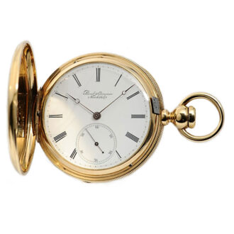 Swiss 18K gold hunting cased pocket watch Circa 1880