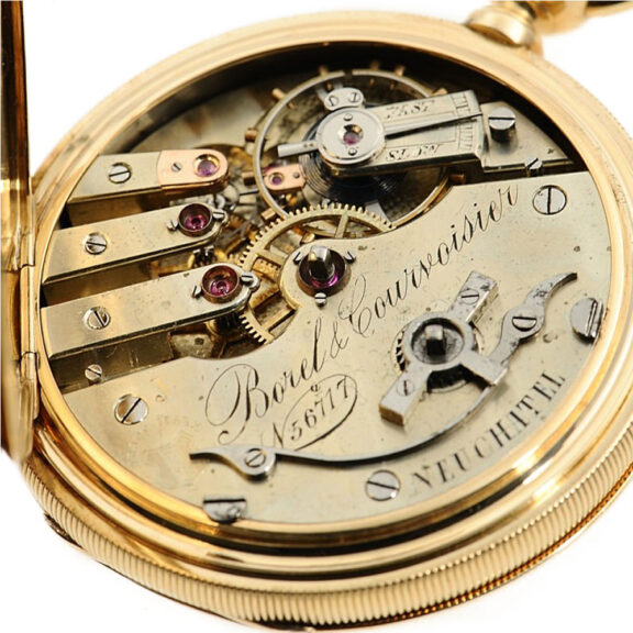 Swiss 18K gold hunting cased pocket watch Circa 1880 Swiss 18K gold hunting cased pocket watch Circa 1880