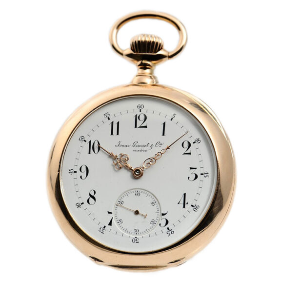 Swiss pocket watch with patented wind mechanism Circa 1880