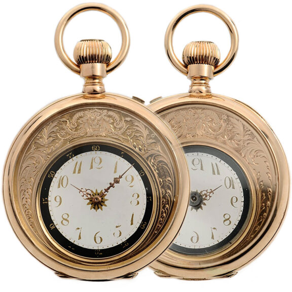Rare Swiss gold double sided mystery watch Circa 1885 Rare Swiss gold double sided mystery watch Circa 1885