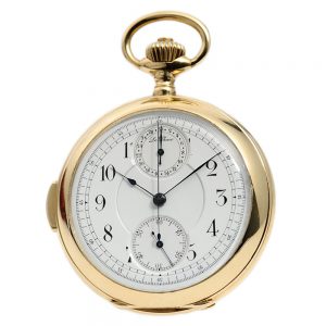 Swiss 18K gold minute repeating chronograph Circa 1900