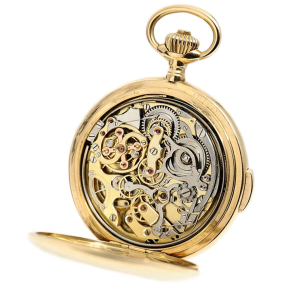 Swiss 18K gold minute repeating chronograph Circa 1900 Swiss 18K gold minute repeating chronograph Circa 1900