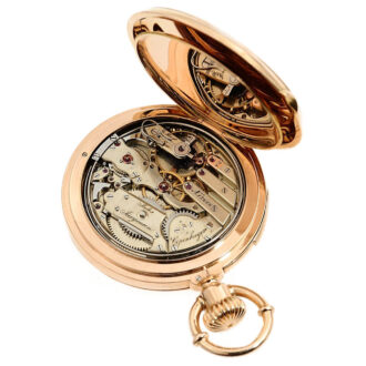 Heavy Danish minute repeating hunting cased pocket watch Circa 1878