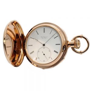 Heavy Danish minute repeating hunting cased pocket watch Circa 1878
