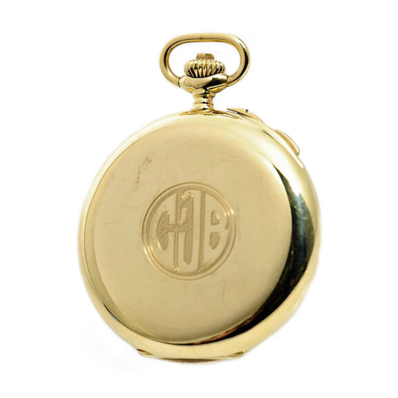 Danish gold open faced split-seconds chronograph Circa 1924 Danish gold open faced split-seconds chronograph Circa 1924