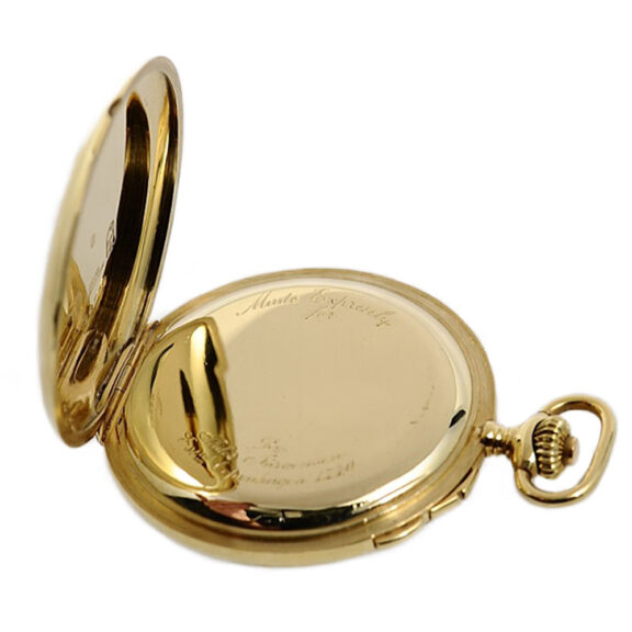 Danish gold open faced split-seconds chronograph Circa 1924 Danish gold open faced split-seconds chronograph Circa 1924