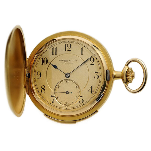 Swiss hunting cased minute repeating pocket watch Circa 1910
