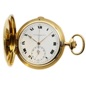 Fine Swiss 18 carat gold lever chronograph watch Circa 1920