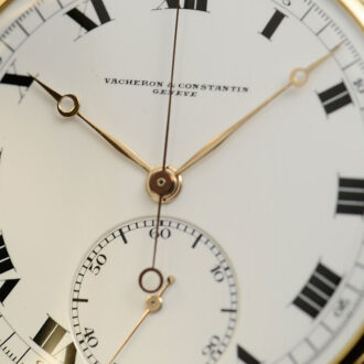 Fine Swiss 18K gold lever chronograph watch Circa 1920