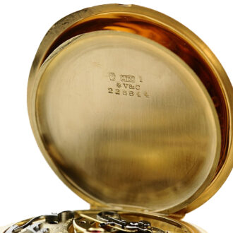 Fine Swiss 18K gold lever chronograph watch Circa 1920