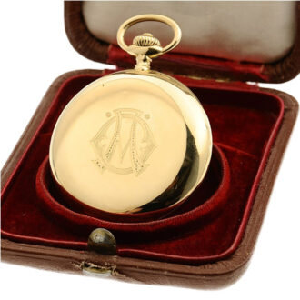 Swiss hunting cased pocket watch with original box Circa 1920