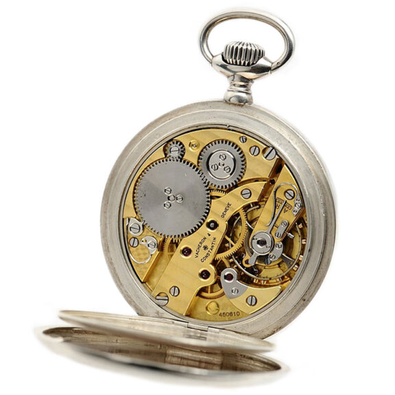 Swiss silver deck watch with 32h power reserve Circa 1945 Swiss silver deck watch with 32h power reserve Circa 1945