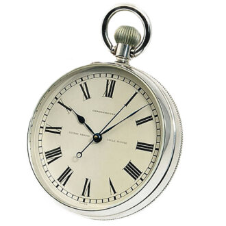 Swiss steel deck chronometer in a mahogany box Circa 1950
