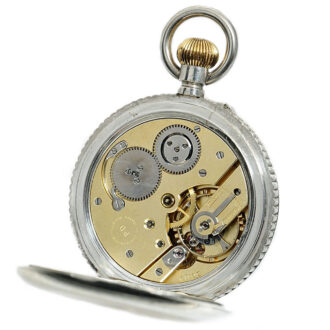 Swiss heavy open faced silver deck watch Circa 1910