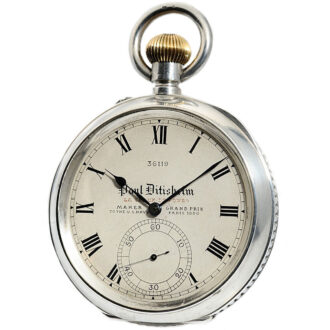 Swiss heavy open faced silver deck watch Circa 1910