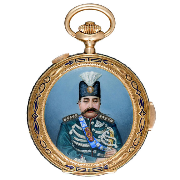 Swiss repeater with a portrait of the Shah of Persia Circa 1905 Swiss repeater with a portrait of the Shah of Persia Circa 1905