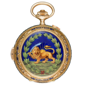 Swiss repeater with a portrait of the Shah of Persia Circa 1905