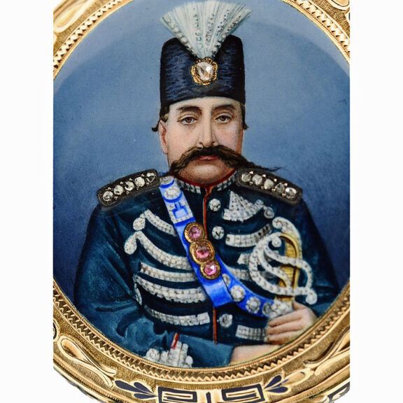 Swiss repeater with a portrait of the Shah of Persia Circa 1905 Swiss repeater with a portrait of the Shah of Persia Circa 1905