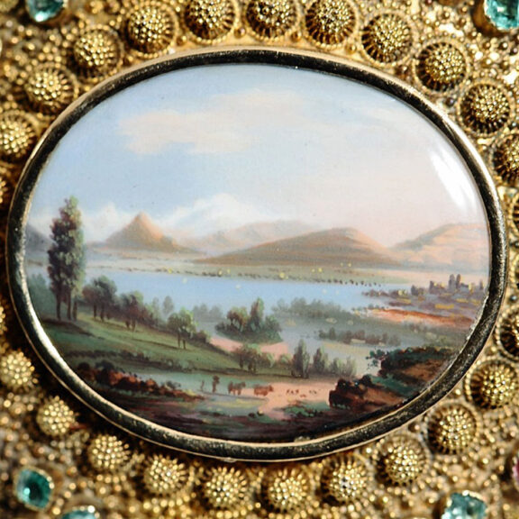 Swiss splendour gold enamel verge pocket watch Circa 1830 Swiss splendour gold enamel verge pocket watch Circa 1830