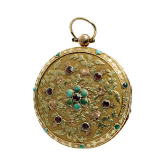 Swiss decorative 18K gold verge pocket watch Circa 1821