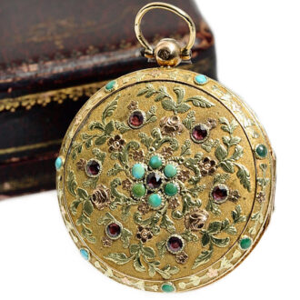 Swiss decorative 18K gold verge pocket watch Circa 1821