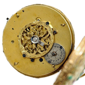 Swiss decorative 18K gold verge pocket watch Circa 1821