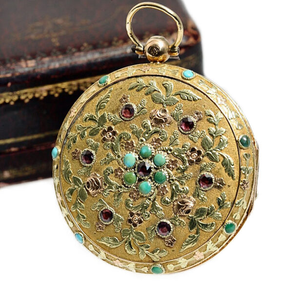 Swiss decorative 18K gold verge pocket watch Circa 1821 Swiss decorative 18K gold verge pocket watch Circa 1821