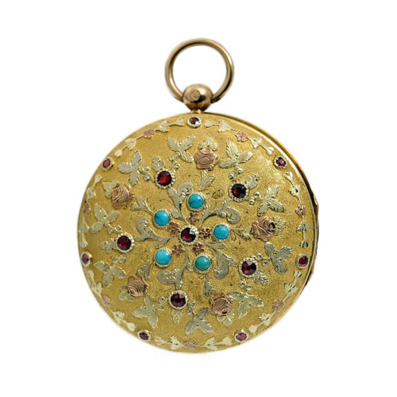 Swiss decorative 18K gold verge pocket watch Circa 1821 Swiss decorative 18K gold verge pocket watch Circa 1821