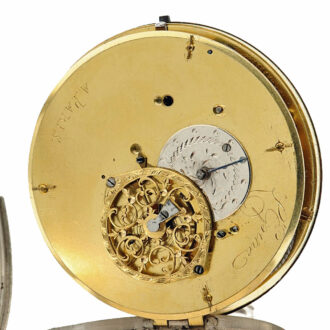 Rare French pocket watch with regulator dial and date Circa 1810