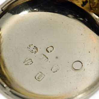 English silver pocket watch with rack lever escapement Circa 1795