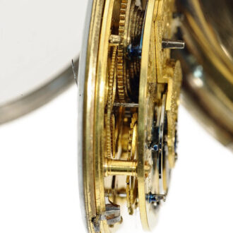 English silver pocket watch with rack lever escapement Circa 1795