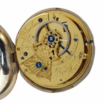 English silver pocket watch with rack lever escapement Circa 1795