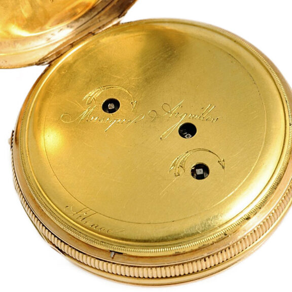 Swiss gold quarter repeating musical watch Circa 1810 Swiss gold quarter repeating musical watch Circa 1810