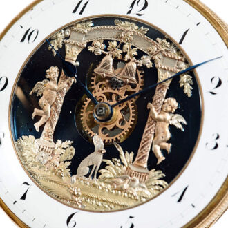 French quarter repeating skeletonized automaton Circa 1820