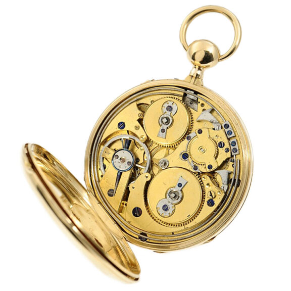 Swiss repeating watch with stoppable centre seconds Circa 1830 Swiss repeating watch with stoppable centre seconds Circa 1830