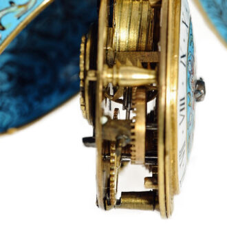 French one-handed miniature gold enamel watch Circa 1600