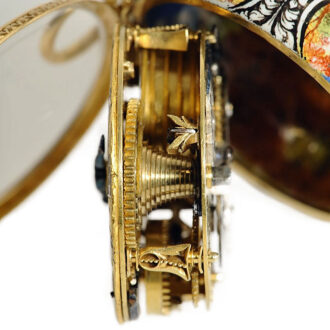 English gold and enamel verge pocket watch Circa 1665